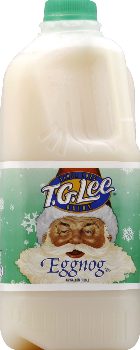 slide 1 of 4, T.G. Lee Eggnog - 1/2 gal, 1/2 gal