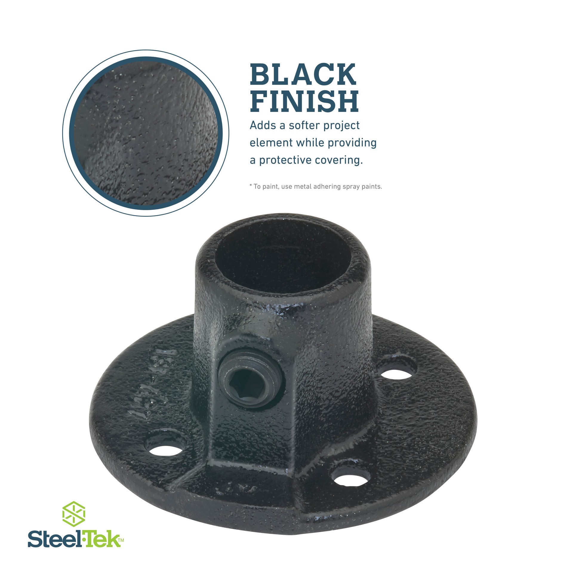 slide 3 of 4, SteelTek 3/8-in x 18-in Structural Black Nipple, 1 ct