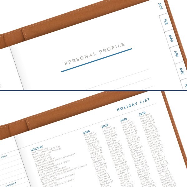 slide 5 of 10, AT-A-GLANCE® Signature Collection Clipboard with 2026 Monthly Planner, Brown, Large, 8"" x 11"", 1 ct