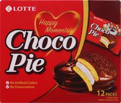 Lotte Happy Moments Choco Pie - 12 ct - 28 g Packs