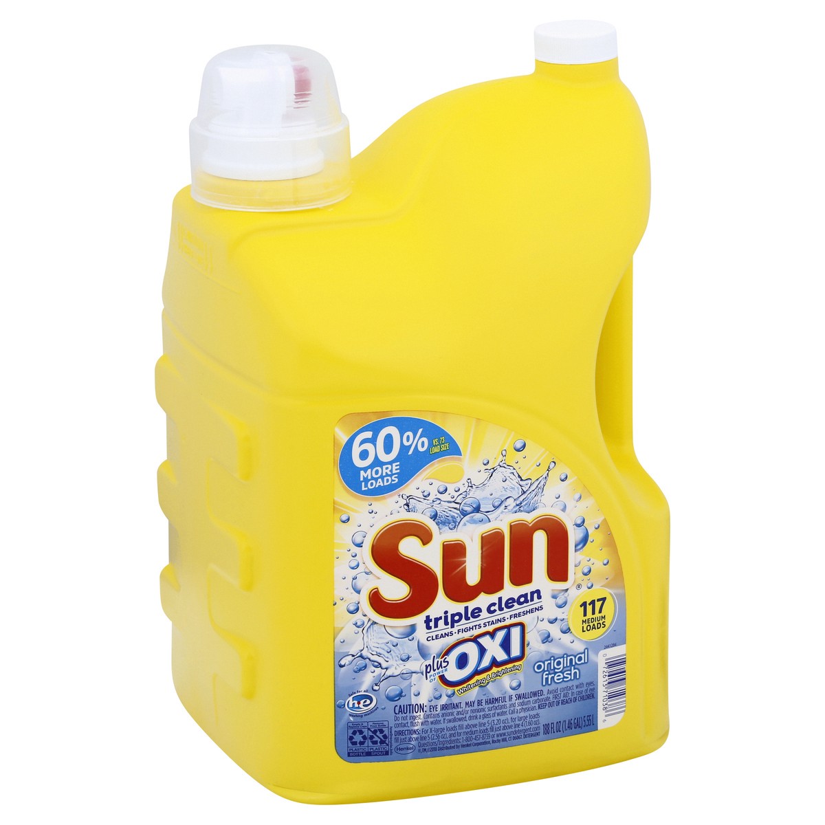 slide 2 of 9, Sun Plus Power of Oxi, Triple Clean Original Fresh Detergent 188 oz, 188 fl oz