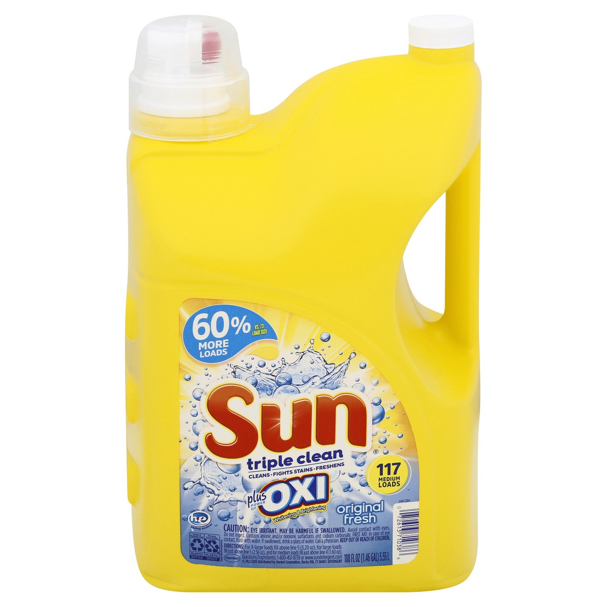 slide 1 of 9, Sun Plus Power of Oxi, Triple Clean Original Fresh Detergent 188 oz, 188 fl oz