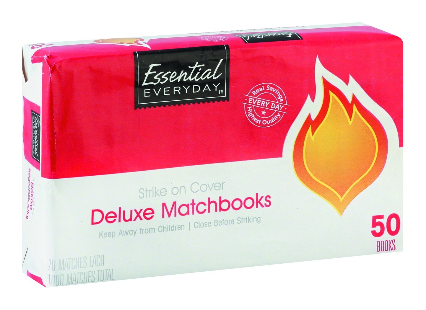 slide 1 of 1, Essential Everyday Essevrdy Book Matches, 50 ct