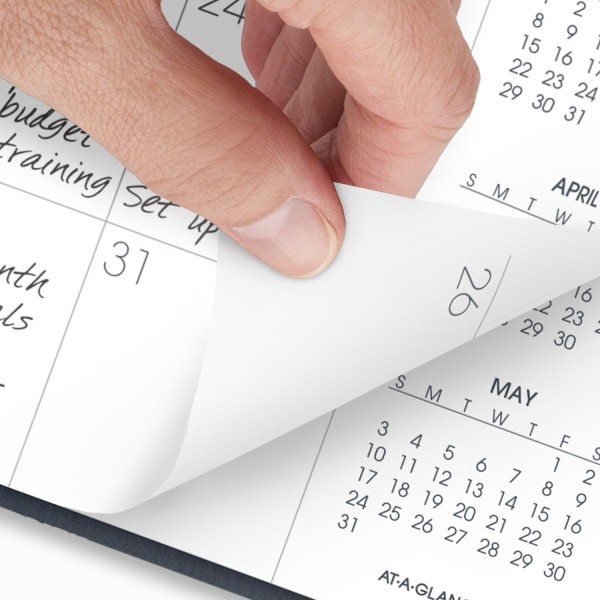 slide 2 of 10, AT-A-GLANCE® 2026 15-Month Monthly Planner, Navy, Large, 9"" x 11"", 1 ct