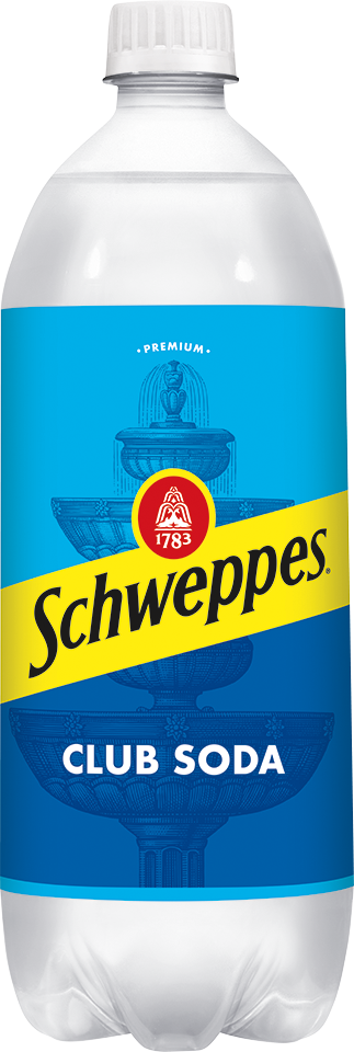 slide 1 of 2, Schweppes Premium Club Soda, 1 liter