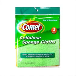 Comet Cellulose Sponge Cloths - 3 pk