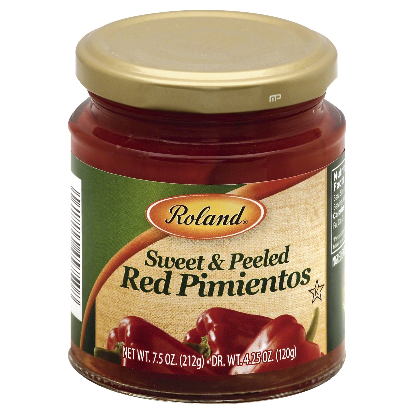 slide 1 of 1, Roland Sweet Peeled Pimentos, 7.5 oz