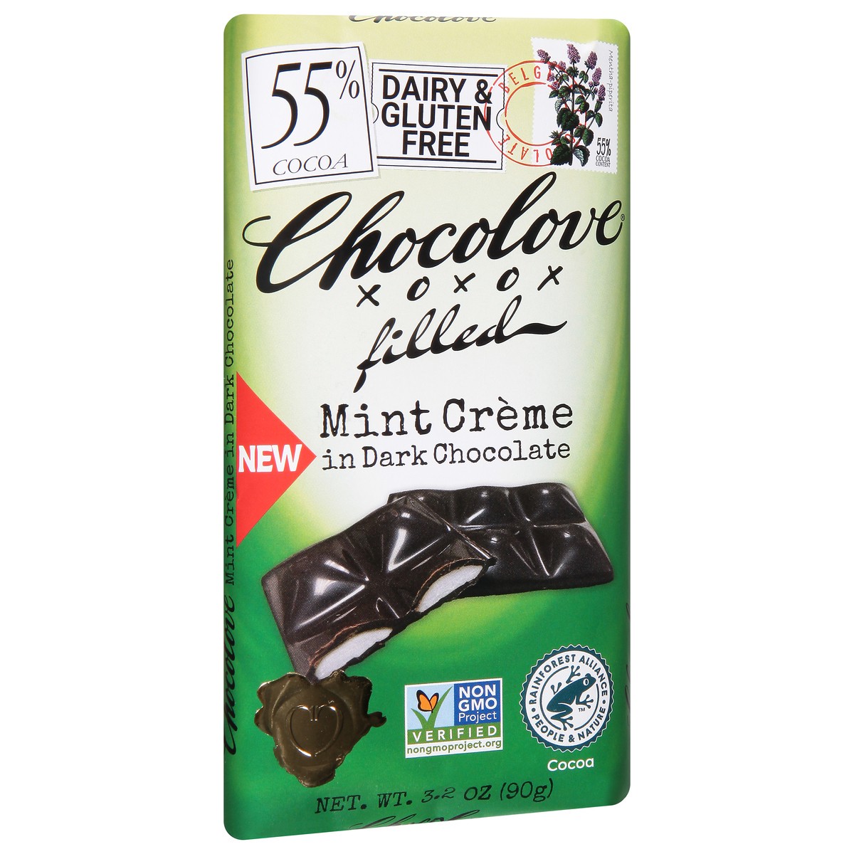 slide 12 of 13, Chocolove Dark Chocolate Mint Crme Filled Bar, 
