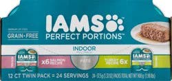 IAMS Premium Indoor Twins Pack Salmon Recipe Turkey Recipe Cat Food 24.0 ea