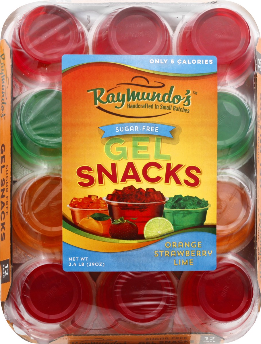 slide 1 of 12, Raymundo's 12 Pack Orange/Strawberry/Lime Gel Snacks 12 ea, 12 ct