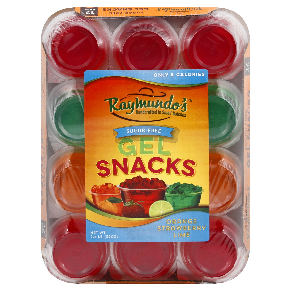 slide 1 of 1, Raymundo's 12 Pack Orange/Strawberry/Lime Gel Snacks 12 ea, 12 ct