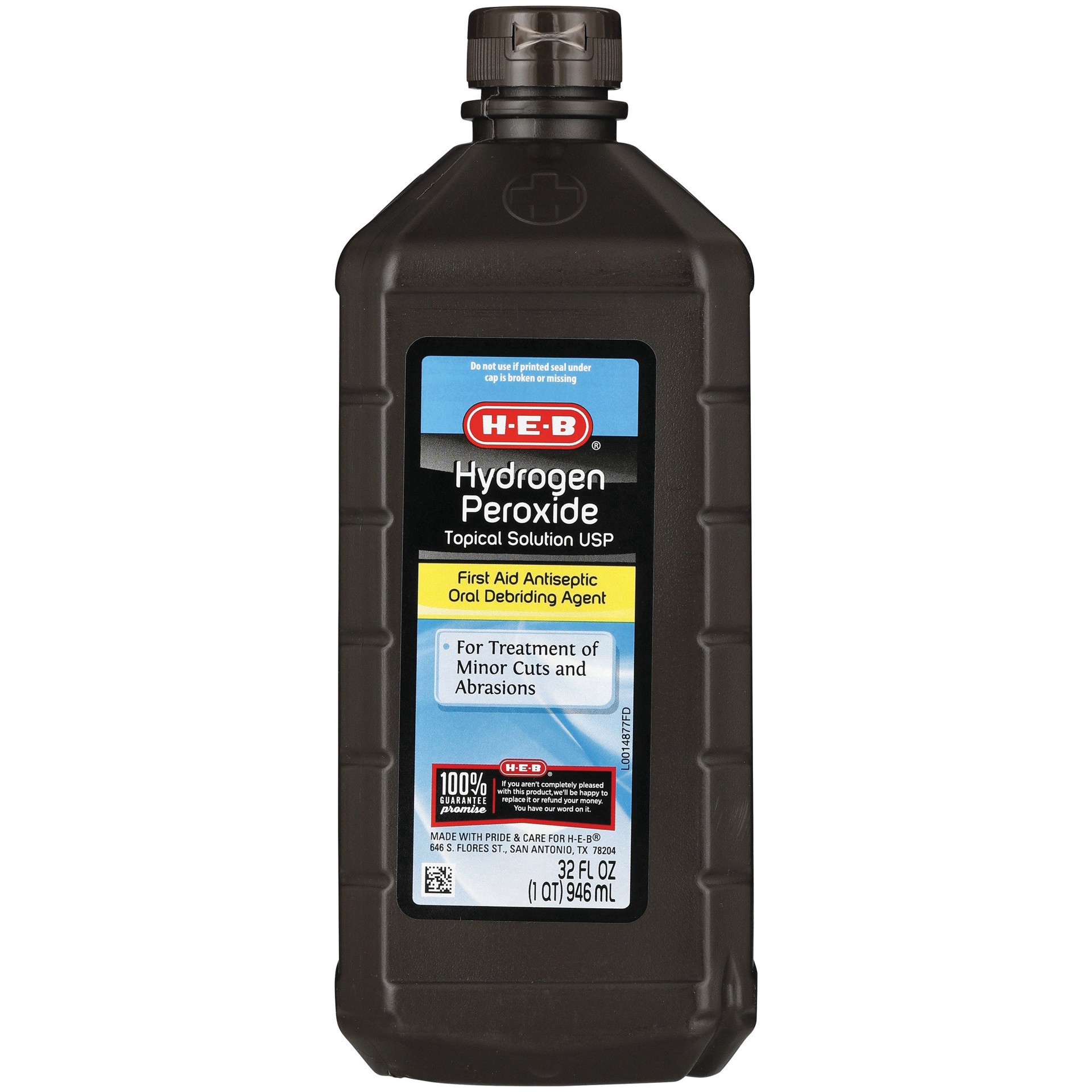 slide 1 of 1, H-E-B USP Hydrogen Peroxide, 32 oz