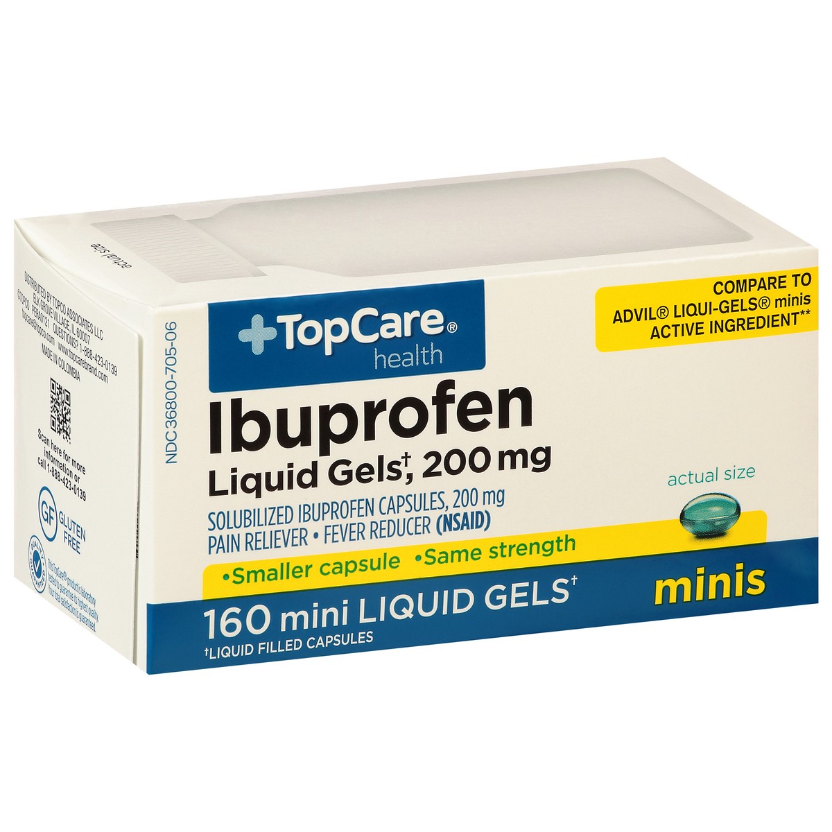 slide 9 of 17, TopCare Health 200 mg Ibuprofen Minis 160 Softgels, 160 ct