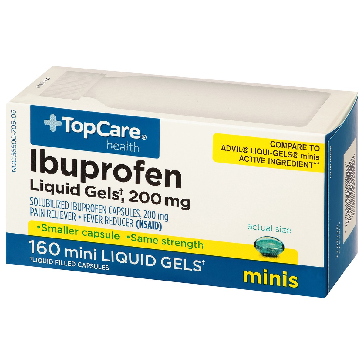 slide 4 of 17, TopCare Health 200 mg Ibuprofen Minis 160 Softgels, 160 ct