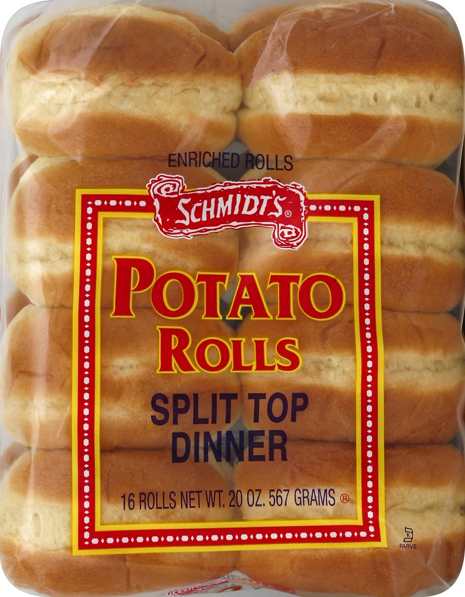 slide 2 of 5, Schmidt's Schmidt Potato Split Top Dinner Rolls 16 Pack 20 Ounce - 20 Oz, 