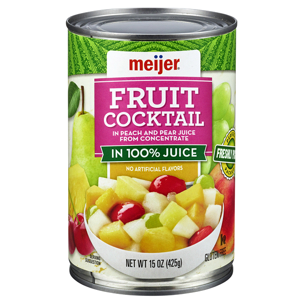 slide 1 of 3, Meijer Fruit Cocktail in Pear Juice, 15 oz