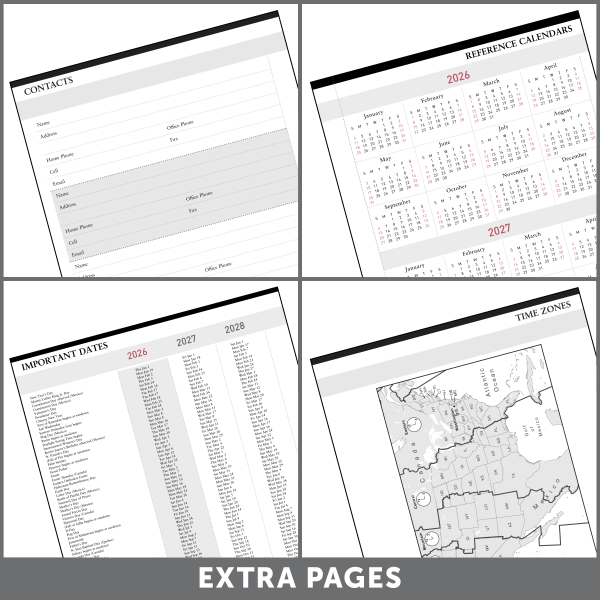 slide 2 of 6, Office Depot Brand 13-Month Monthly Planner, 7"" x 9"", Black, January 2026 to January 2027, OD71110026, 1 ct