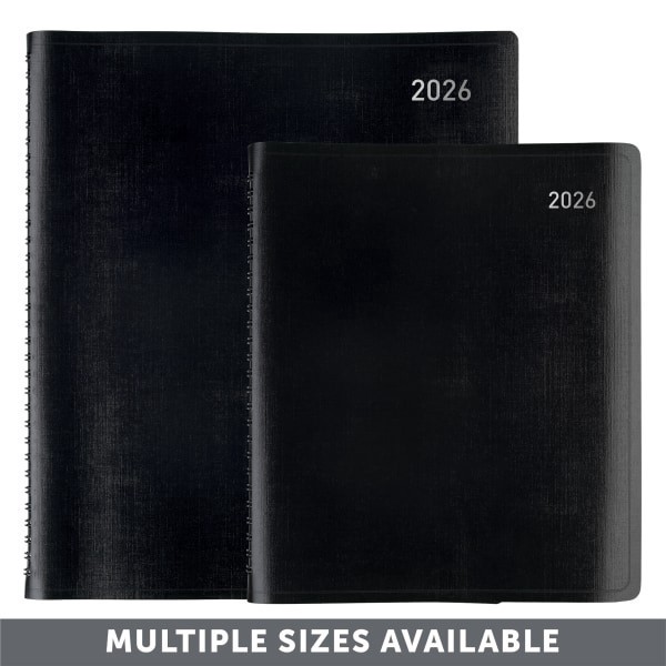 slide 4 of 6, Office Depot Brand 13-Month Monthly Planner, 7"" x 9"", Black, January 2026 to January 2027, OD71110026, 1 ct