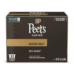 Peet's Coffee Big Bang Medium Roast Single Serve Coffee Pods - 32 ct