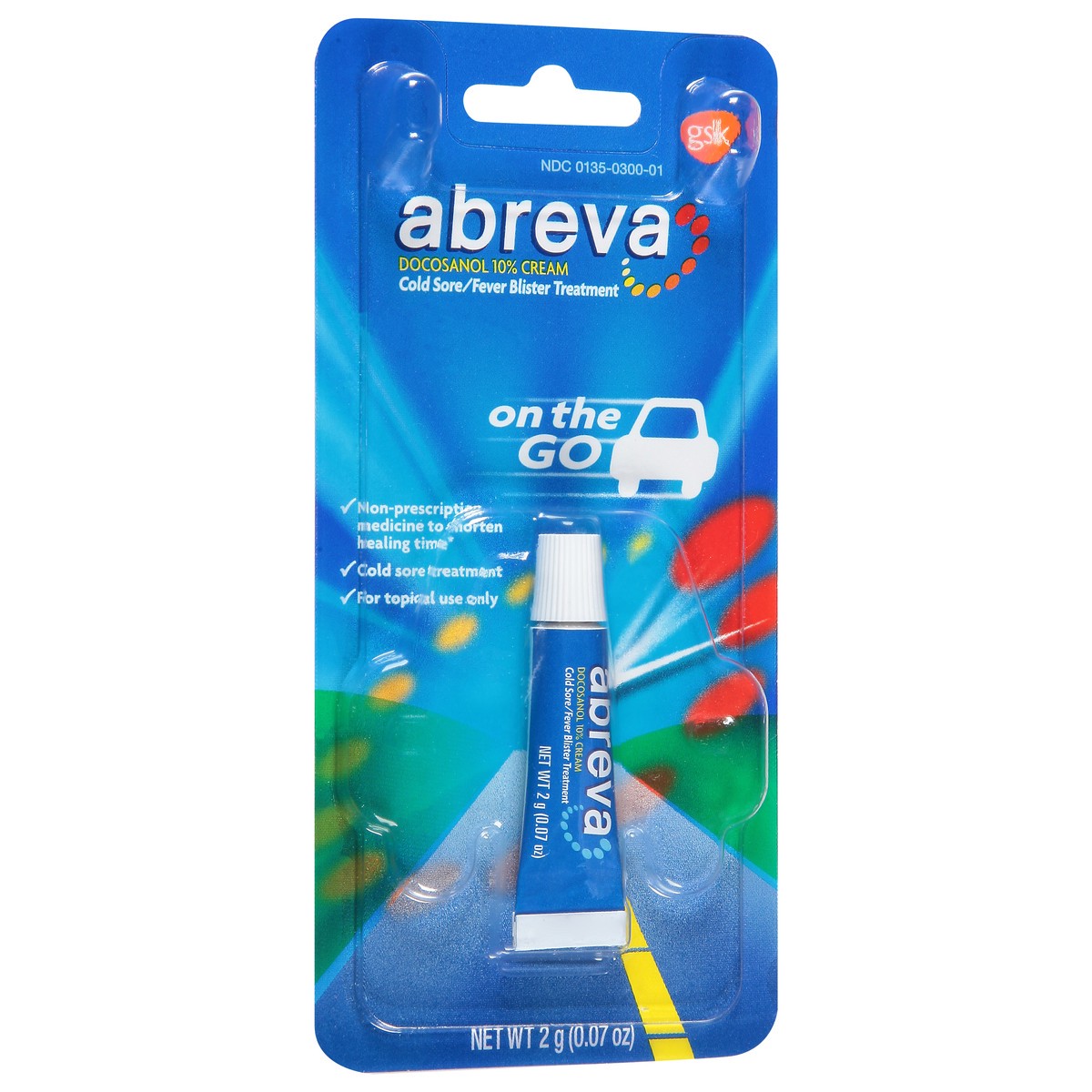 slide 2 of 10, Abreva Docosanol 10% Cream Cold Sore Treatment, Fever Blister and Cold Sore Cream - 0.07 Oz On the Go Pack, 0.07 oz