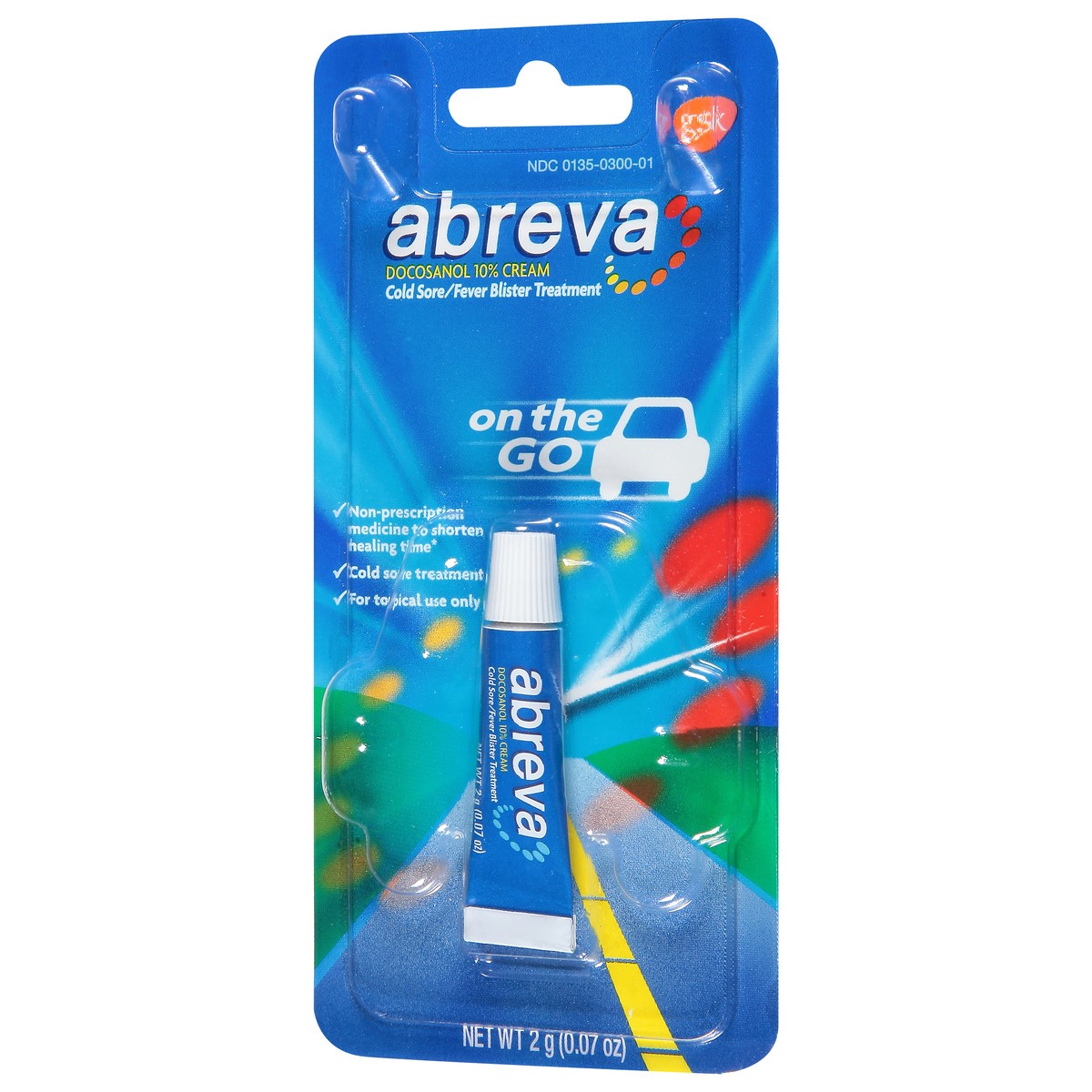 slide 3 of 10, Abreva Docosanol 10% Cream Cold Sore Treatment, Fever Blister and Cold Sore Cream - 0.07 Oz On the Go Pack, 0.07 oz