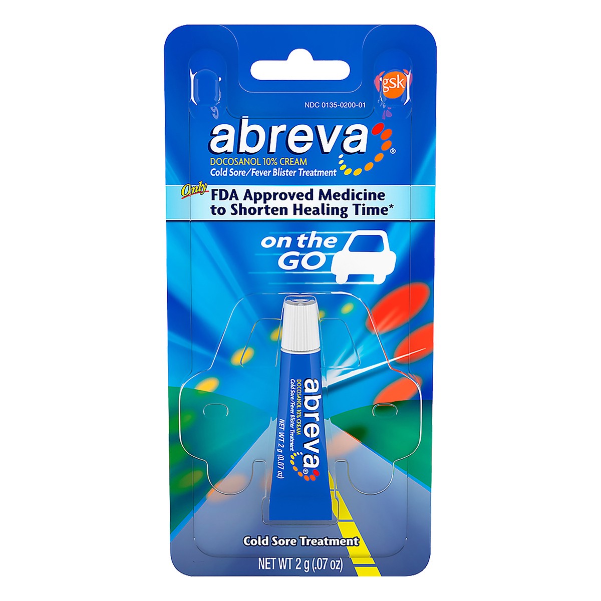 slide 1 of 10, Abreva Docosanol 10% Cream Cold Sore Treatment, Fever Blister and Cold Sore Cream - 0.07 Oz On the Go Pack, 0.07 oz