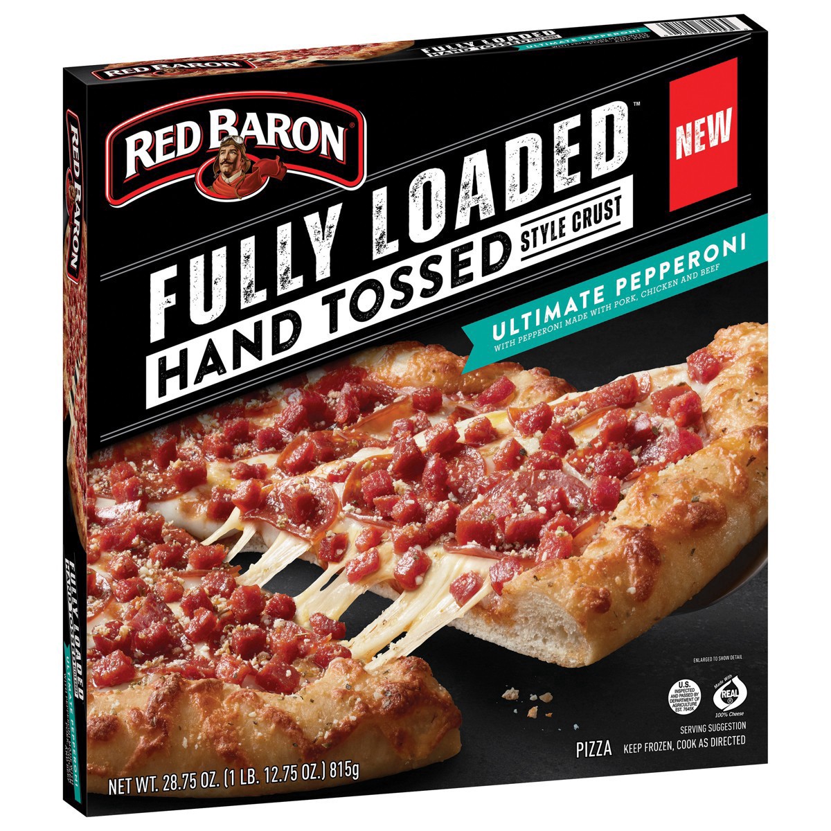 slide 6 of 21, Red Baron Fully Loaded Hand Tossed Style Crust Ultimate Pepperoni Pizza 28.75 oz, 28.75 oz