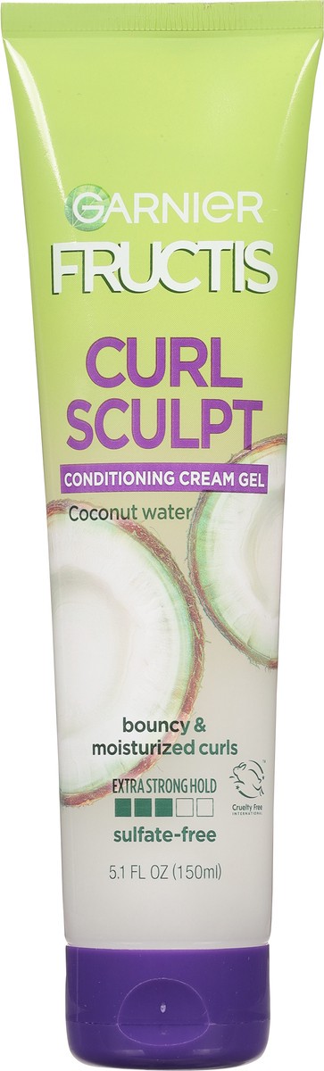 slide 5 of 10, Garnier Curl Sculpt Coconut Water Conditioner Cream Gel 5.1 fl oz, 5.1 fl oz