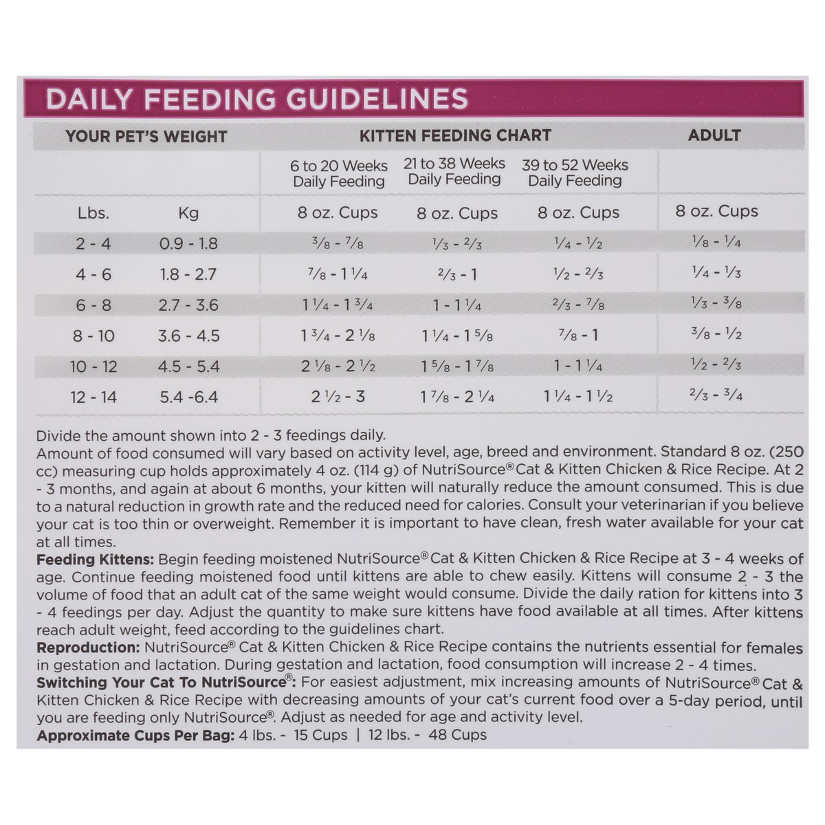 slide 13 of 14, NutriSource Cat & Kitten All Life Stages Chicken & Rice Recipe Cat Food 12 lb, 12 lb