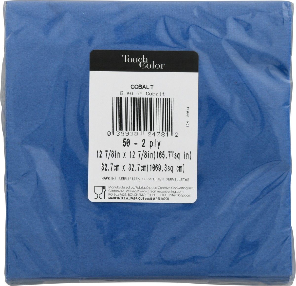 slide 11 of 11, Touch of Color 2 Ply Cobalt Napkins 50 ea, 50 ct