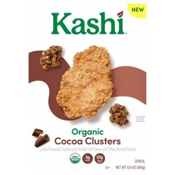 Kashi Breakfast Cereal, Organic Cereal, Family Breakfast, Organic Cocoa Clusters, 13.4oz Box