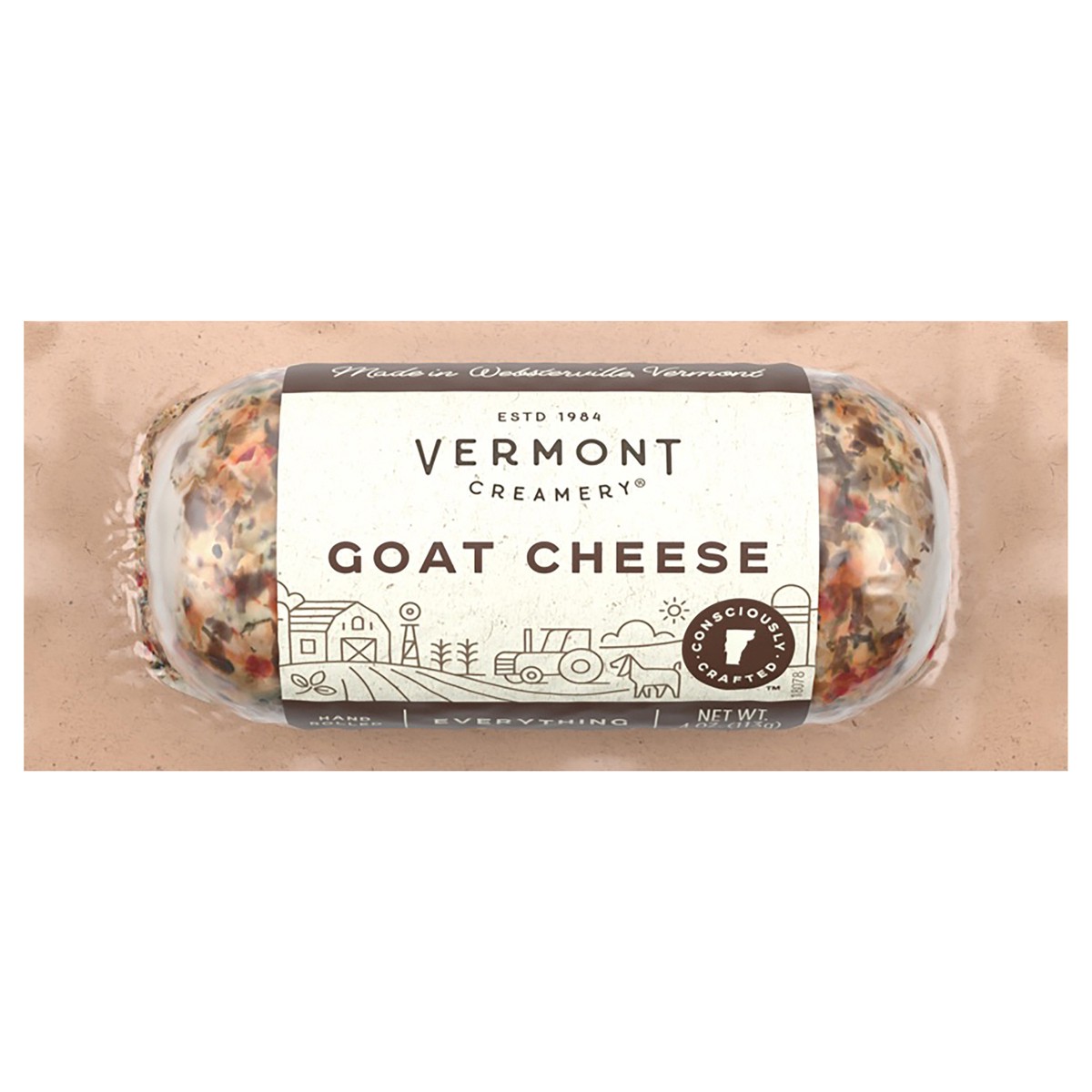 slide 6 of 11, Vermont Creamery Everything Goat Cheese Log, 4 oz, 4 oz