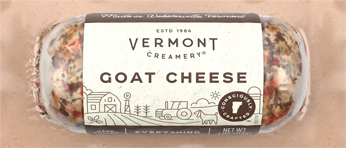 slide 9 of 11, Vermont Creamery Everything Goat Cheese Log, 4 oz, 4 oz