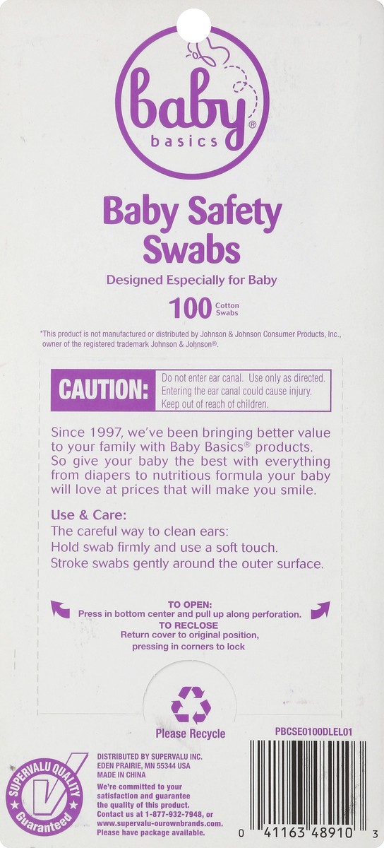 slide 6 of 7, Baby Basics Safety Swabs, 100 ct