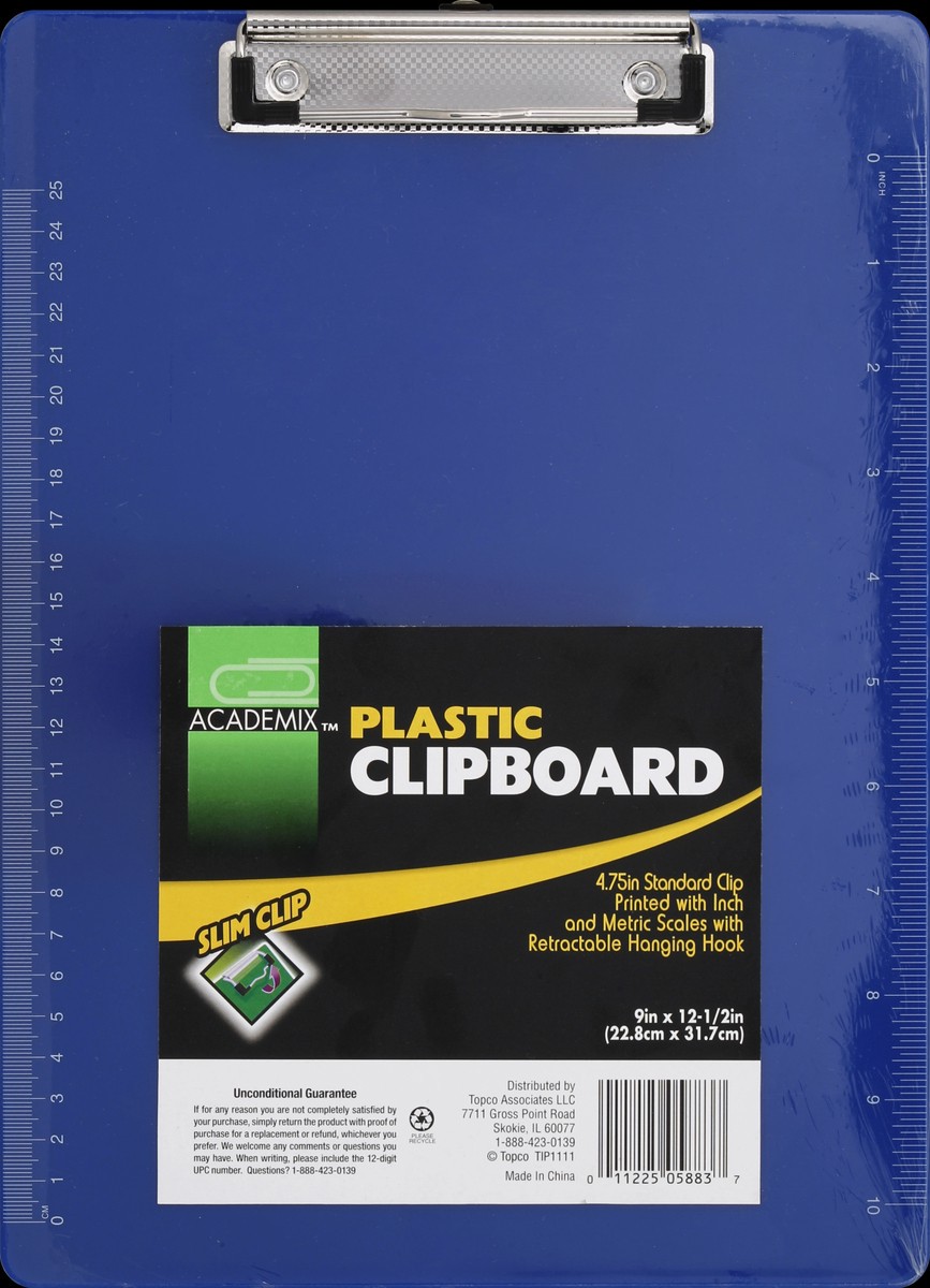 slide 5 of 6, Academix Clipboard Plastic, 1 ct