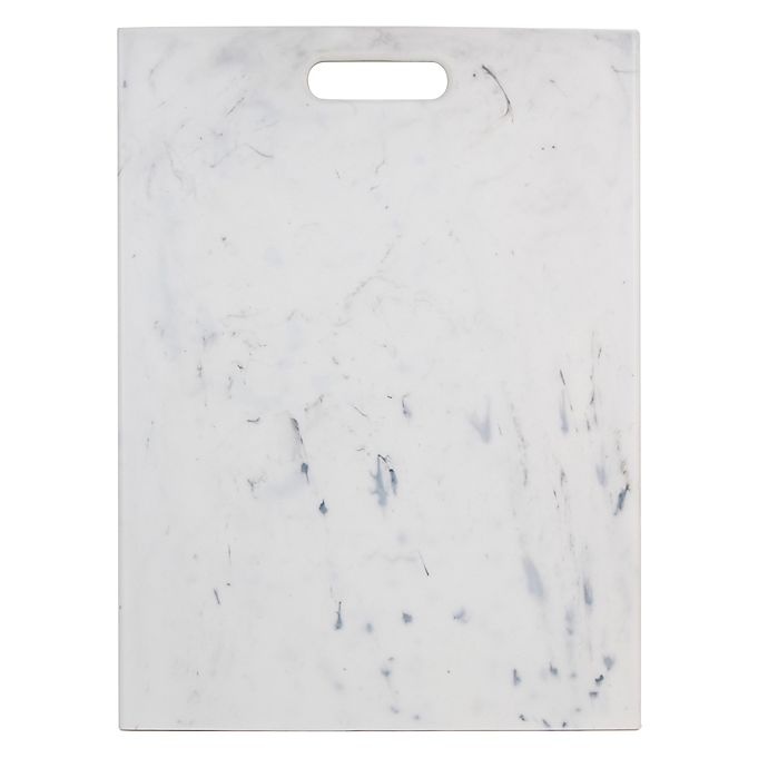 Architec Marble-Look Polypropylene Cutting Board - White 12 in x