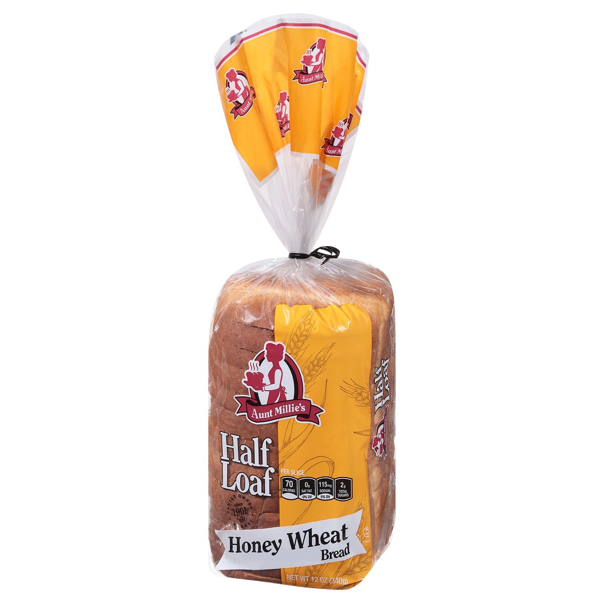 slide 9 of 9, Aunt Millie's Honey Wheat Half Loaf, 12 oz