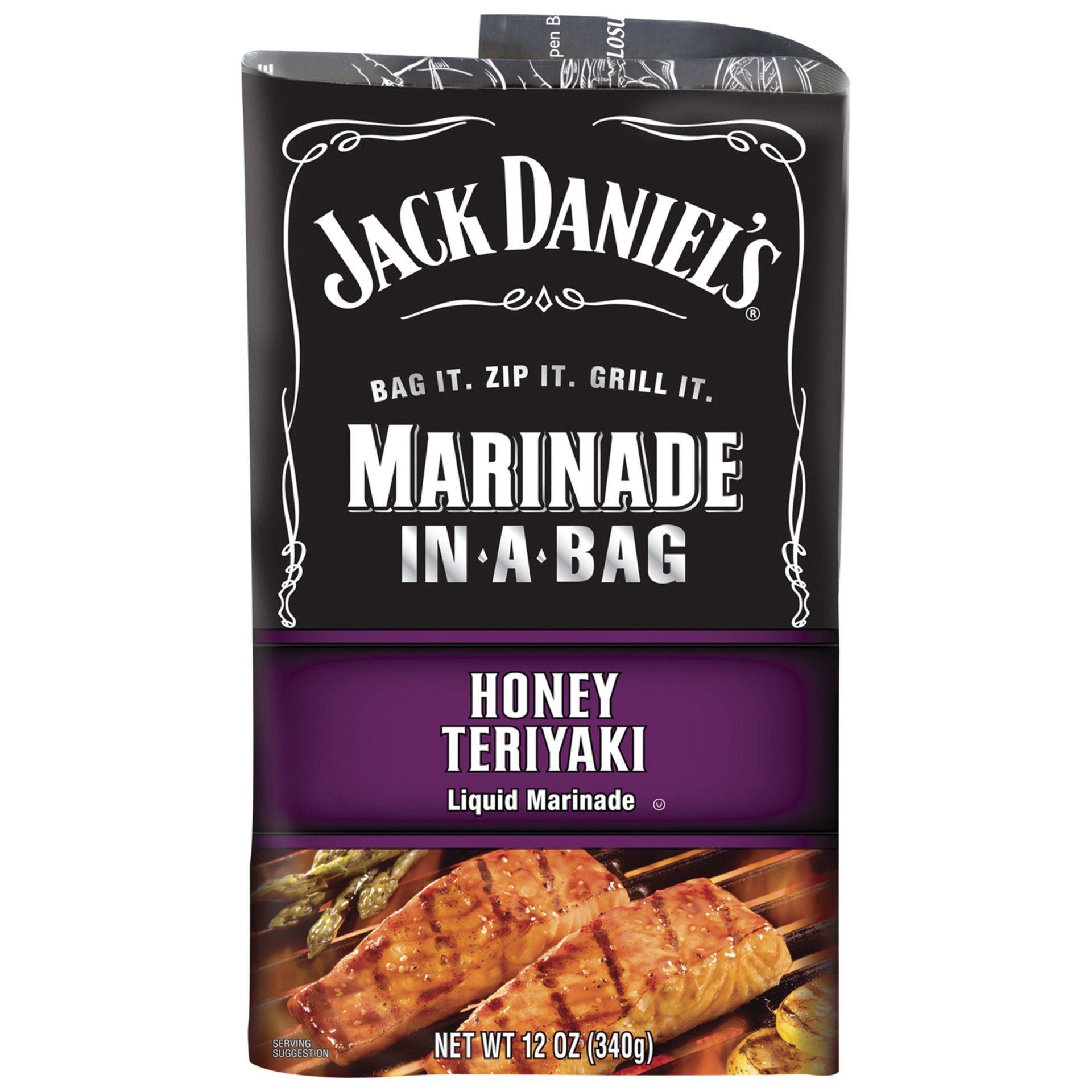 slide 1 of 2, Jack Daniel's Marinade In-A-Bag Honey Teriyaki Liquid Marinade, 12 oz