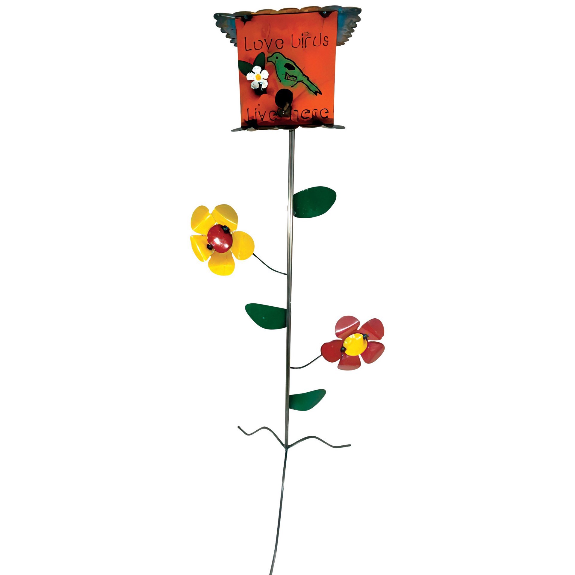 slide 1 of 1, Creative Decor Sourcing Loved Birds Metal Birdhouse Stand, 1 ct