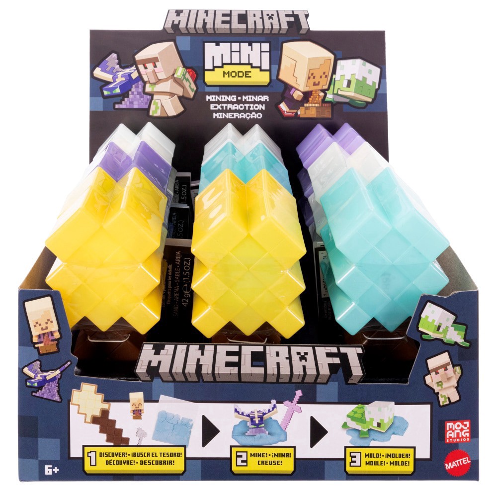 slide 1 of 6, Minecraft Mini Mode Mining Figure, 1 ct