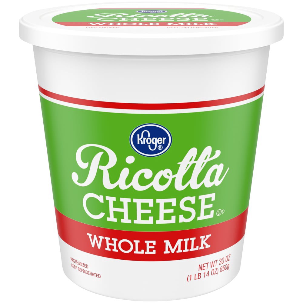 slide 2 of 3, Kroger Whole Milk Ricotta Cheese, 30 oz