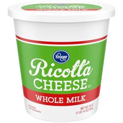 Kroger Whole Milk Ricotta Cheese