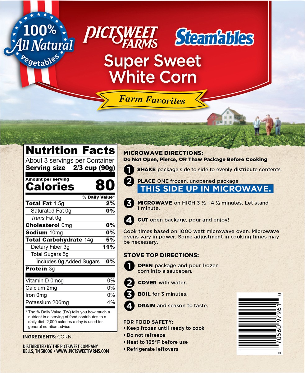 slide 2 of 3, PictSweet White Corn, 10 oz