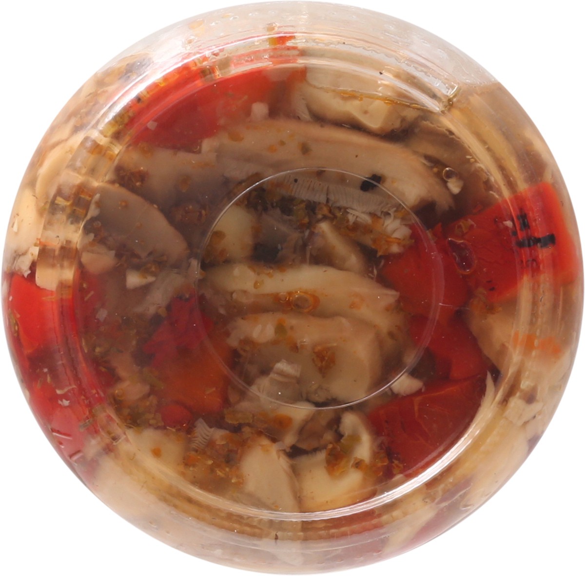 slide 2 of 9, Delallo Portabella Mushrooms W/Red Peppe, 32 oz