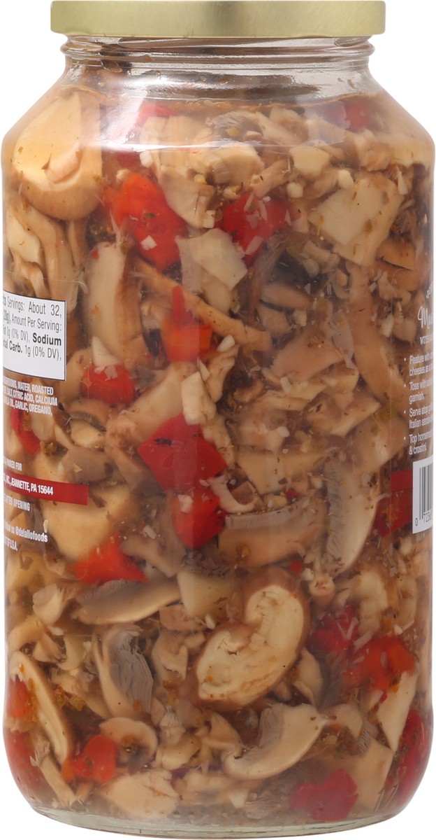 slide 5 of 9, Delallo Portabella Mushrooms W/Red Peppe, 32 oz
