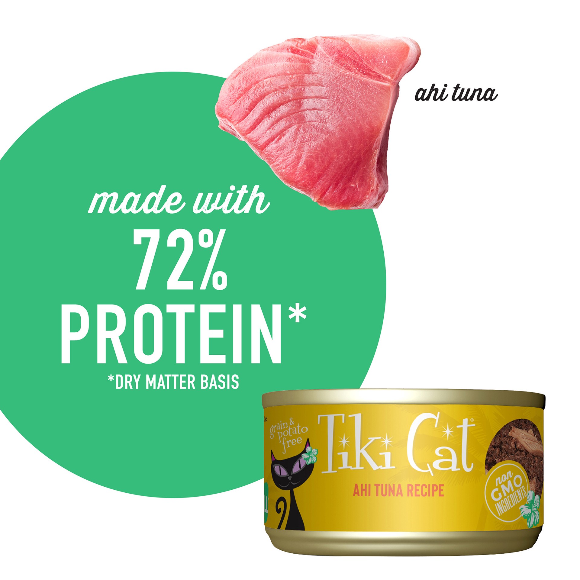 slide 3 of 7, Tiki Cat Grill Wet Cat Food, Ahi Tuna, 2.8 oz. Can, 2.8 oz