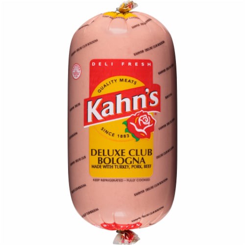 slide 1 of 1, Kahn's Fresh Deli Sliced Deluxe Club Bologna Lunch Meat, per lb