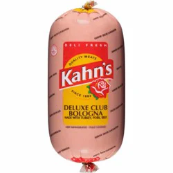 Kahn's Fresh Deli Sliced Deluxe Club Bologna Lunch Meat