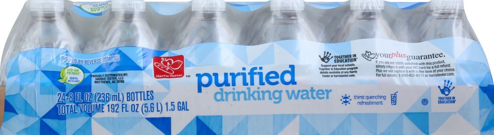 slide 2 of 2, Harris Teeter™ Purified Drinking Bottled Waters, 24 ct / 8 fl oz