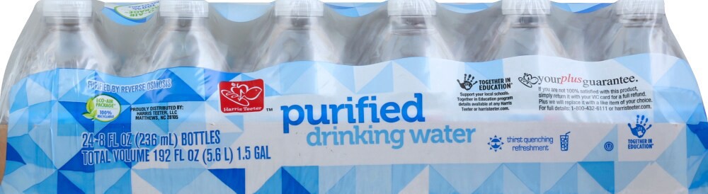slide 1 of 2, Harris Teeter™ Purified Drinking Bottled Waters, 24 ct / 8 fl oz